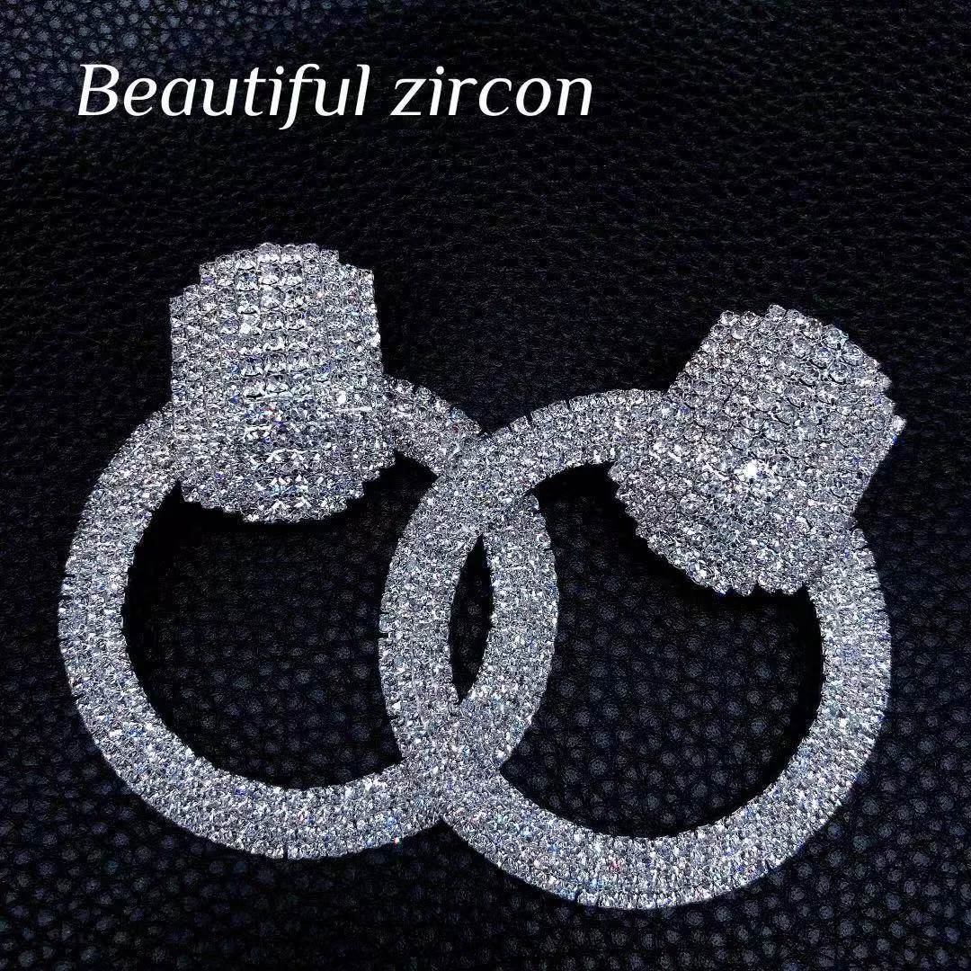 Rhinestone Earrings - Shiny Crystal Earrings for Women's Jewelry