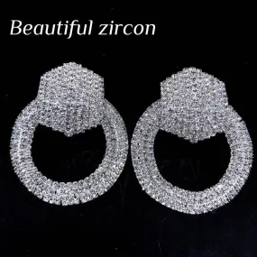 Rhinestone Earrings - Shiny Crystal Earrings for Women's Jewelry