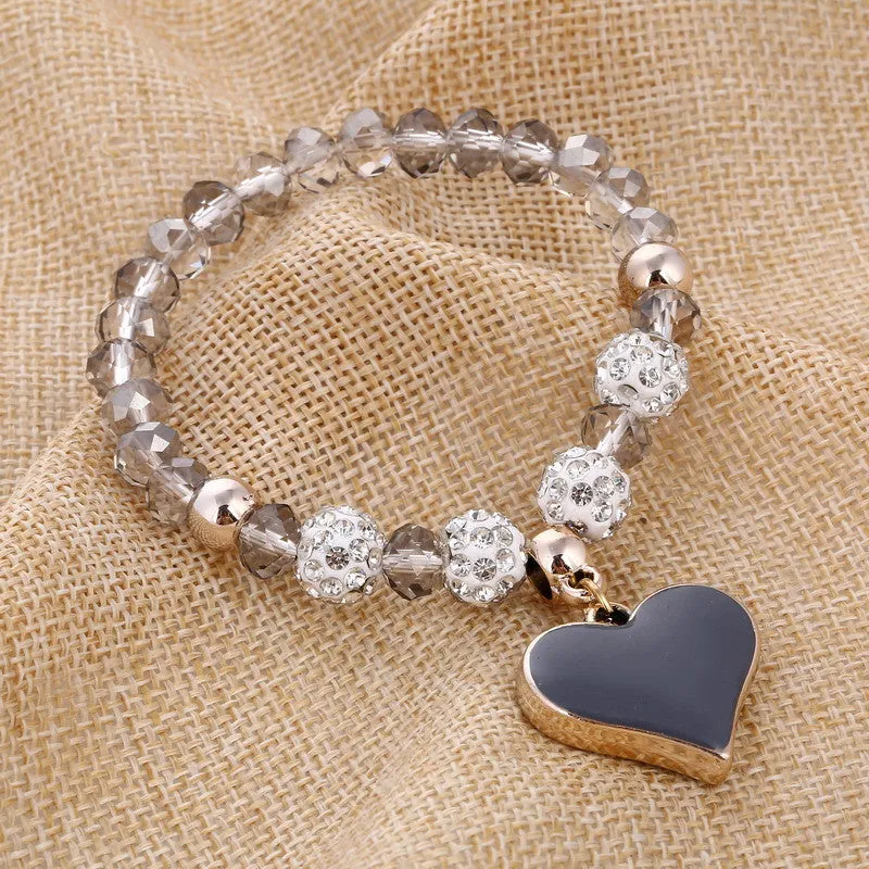 Romantic Vintage Bracelet with Heart Pendant