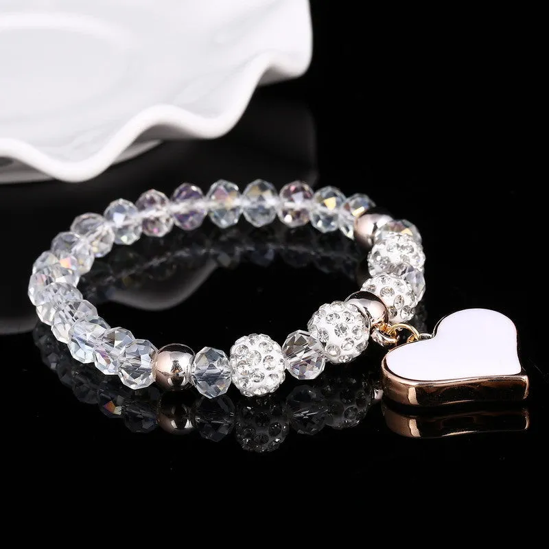 Romantic Vintage Bracelet with Heart Pendant