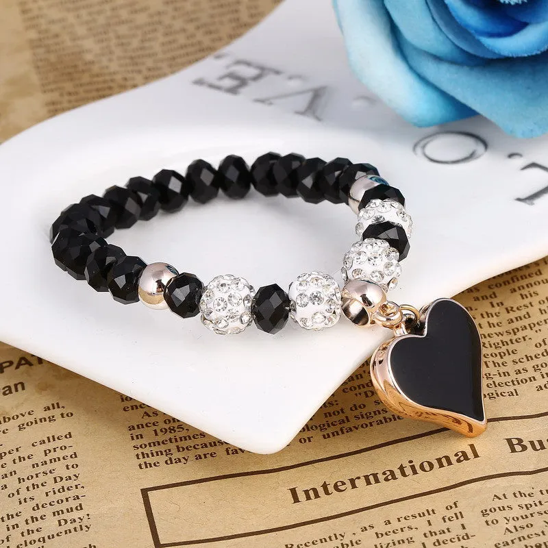 Romantic Vintage Bracelet with Heart Pendant