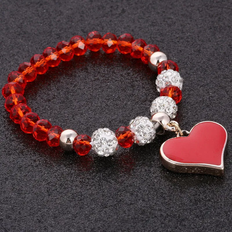 Romantic Vintage Bracelet with Heart Pendant