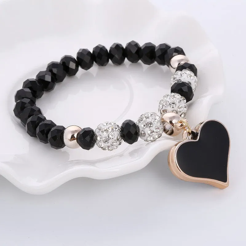 Romantic Vintage Bracelet with Heart Pendant