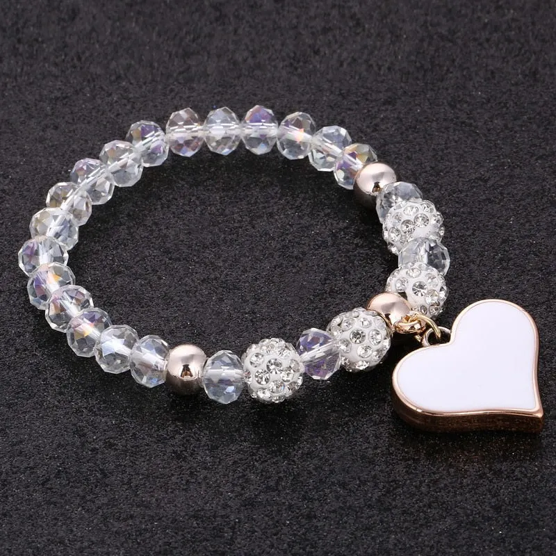 Romantic Vintage Bracelet with Heart Pendant