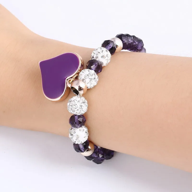 Romantic Vintage Bracelet with Heart Pendant