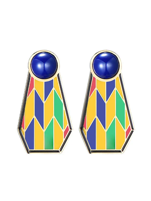 Ruahh Kente Statement Earrings