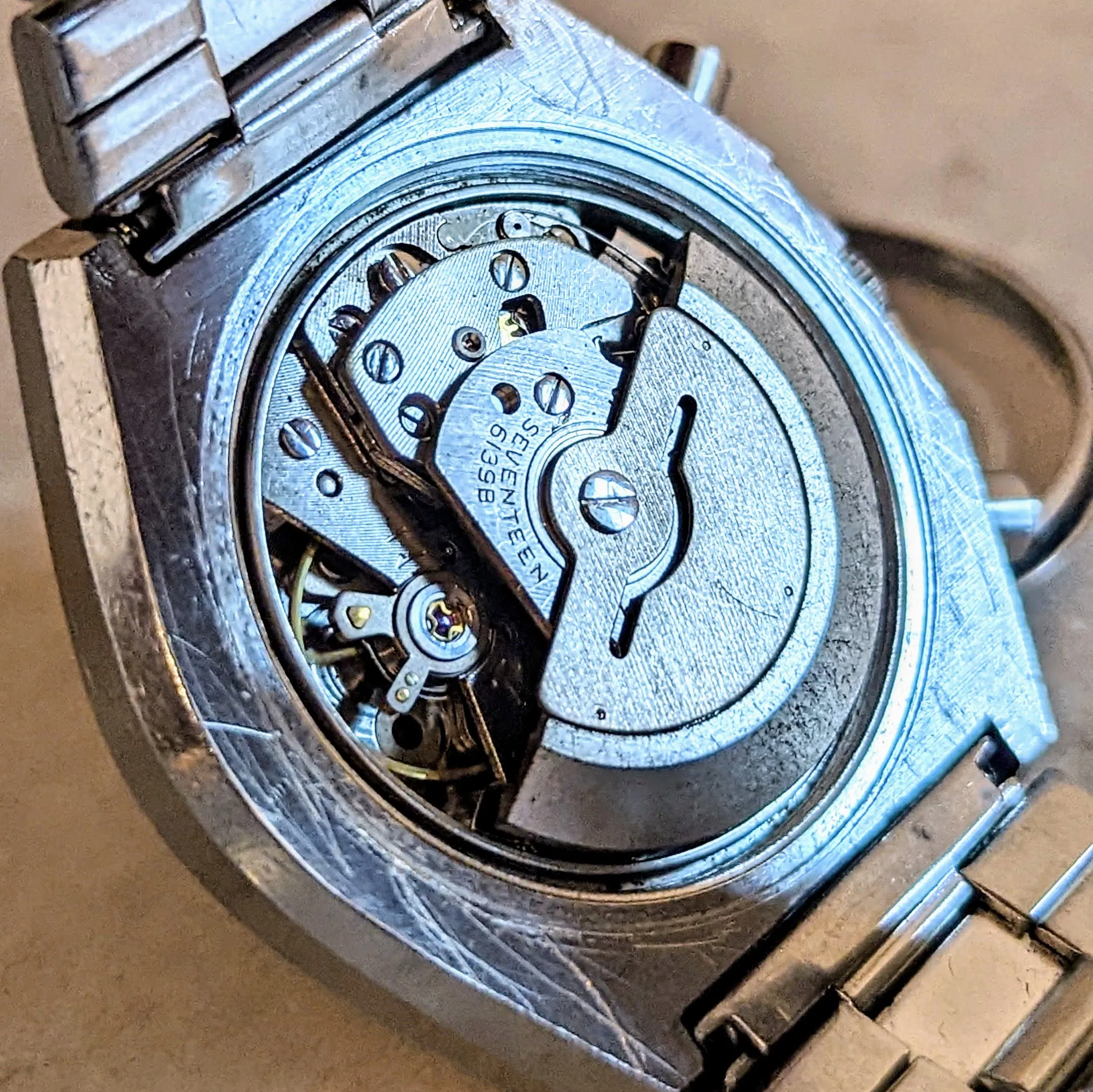 SEIKO Automatic Chronograph Watch Day/Date Indicator Wristwatch