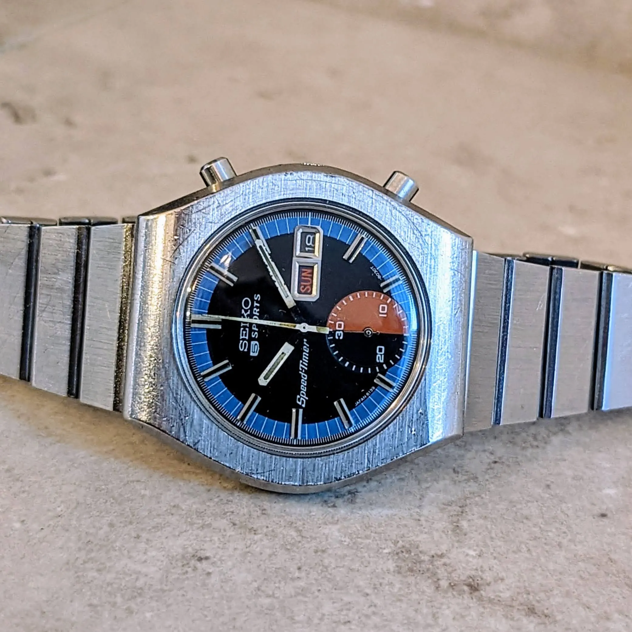 SEIKO Automatic Chronograph Watch Day/Date Indicator Wristwatch