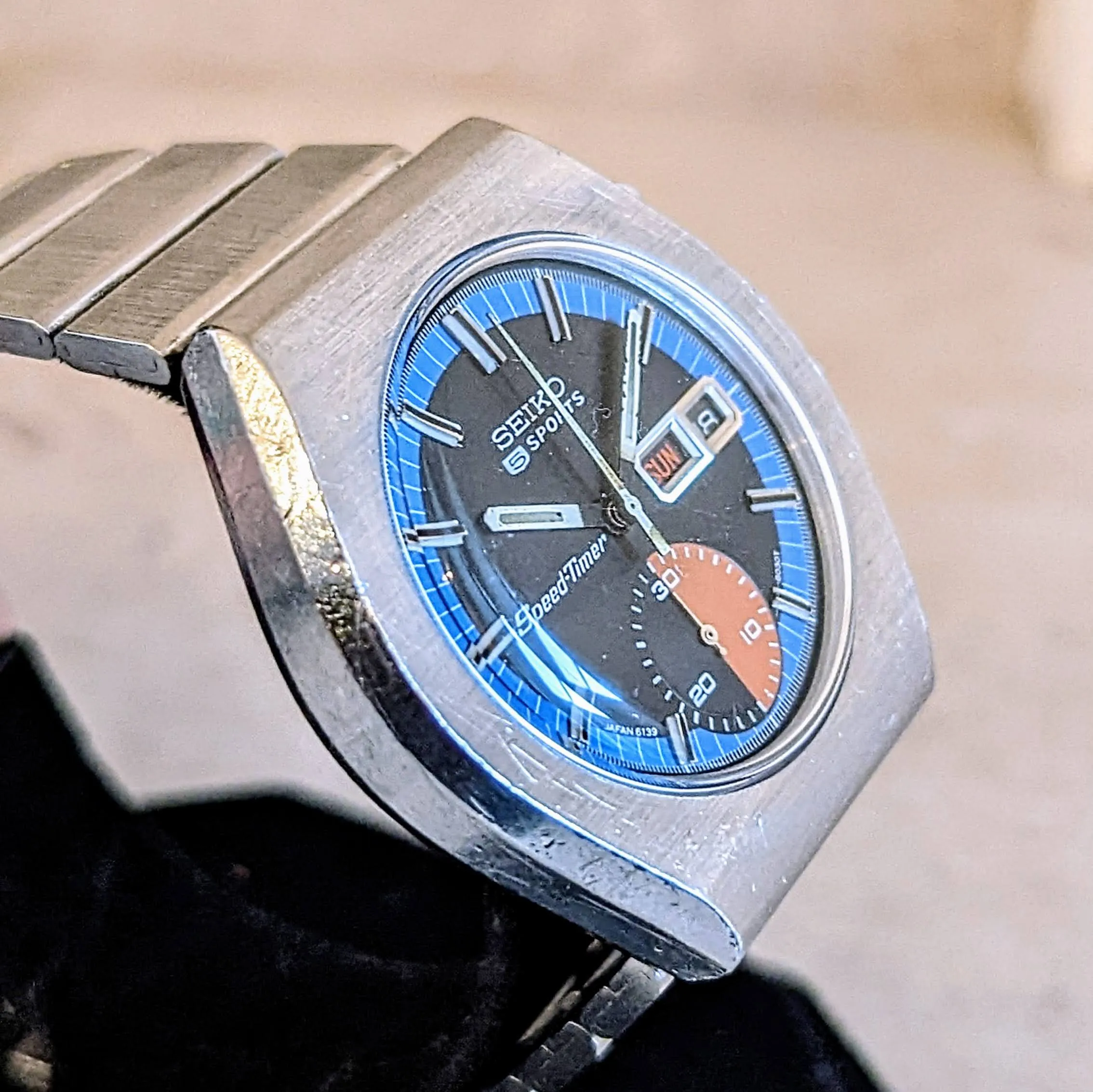 SEIKO Automatic Chronograph Watch Day/Date Indicator Wristwatch