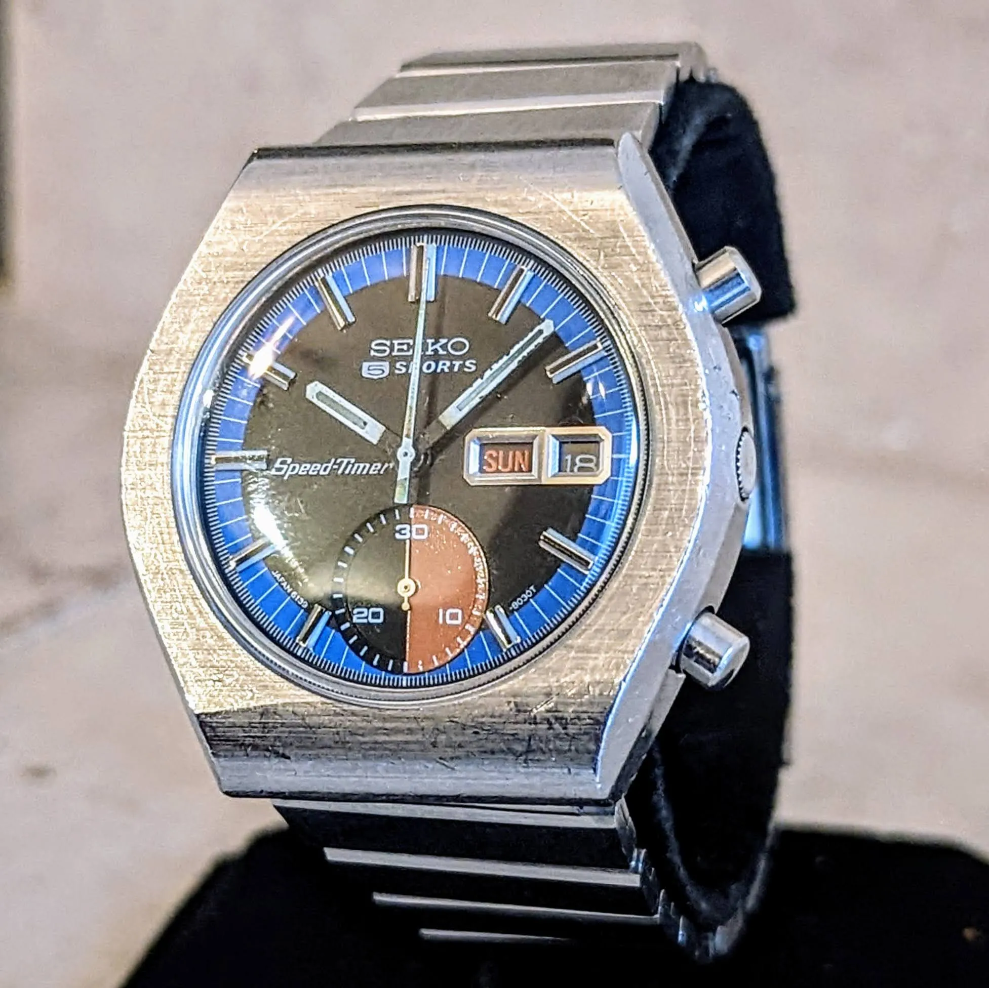 SEIKO Automatic Chronograph Watch Day/Date Indicator Wristwatch