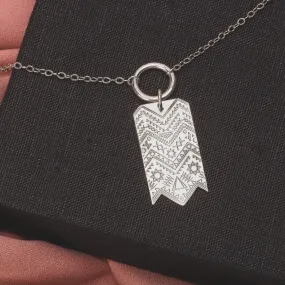 Signature MGJ Aztec Pattern Streamer Necklace