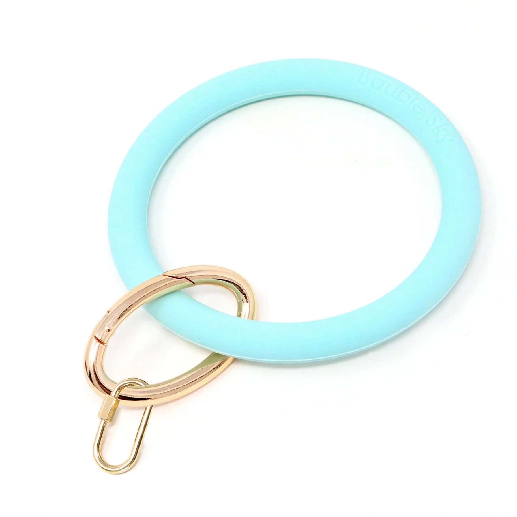 Silicone Keyring Bracelet with Carabiner Lock