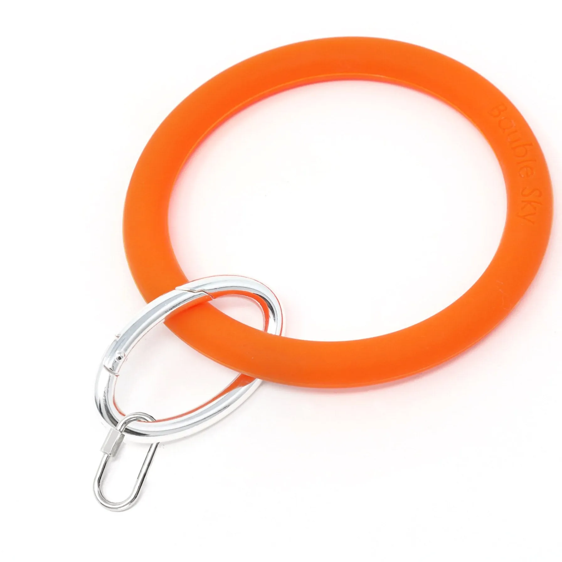 Silicone Keyring Bracelet with Carabiner Lock