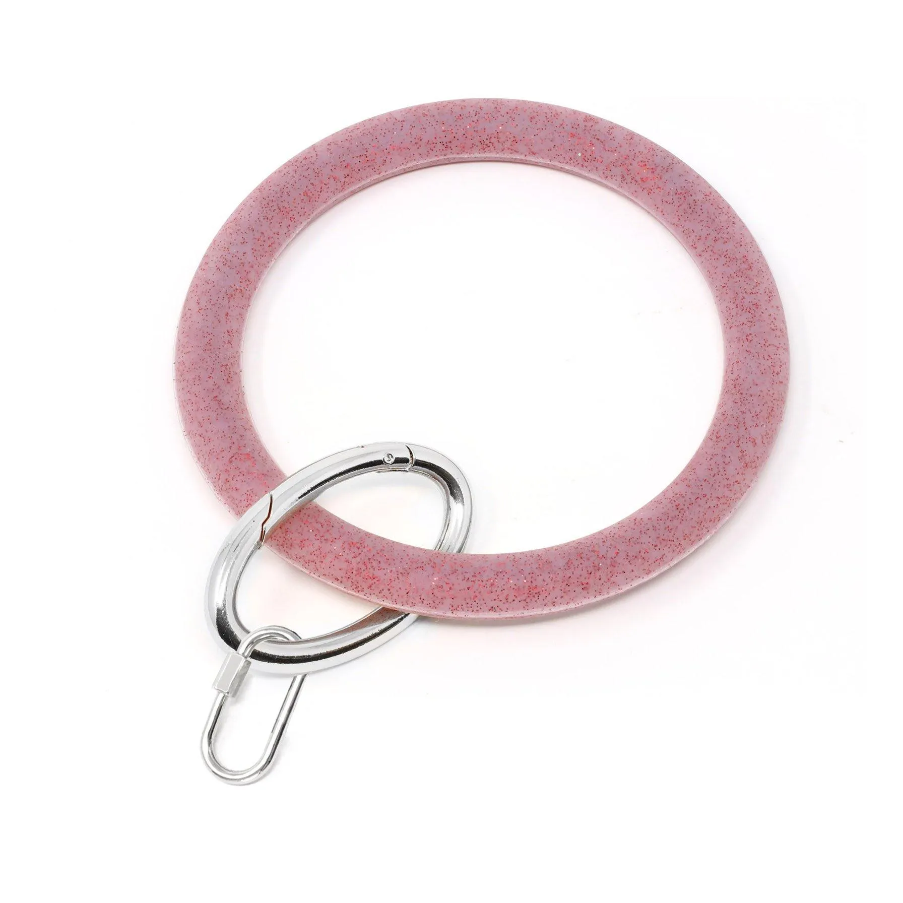 Silicone Keyring Bracelet with Carabiner Lock