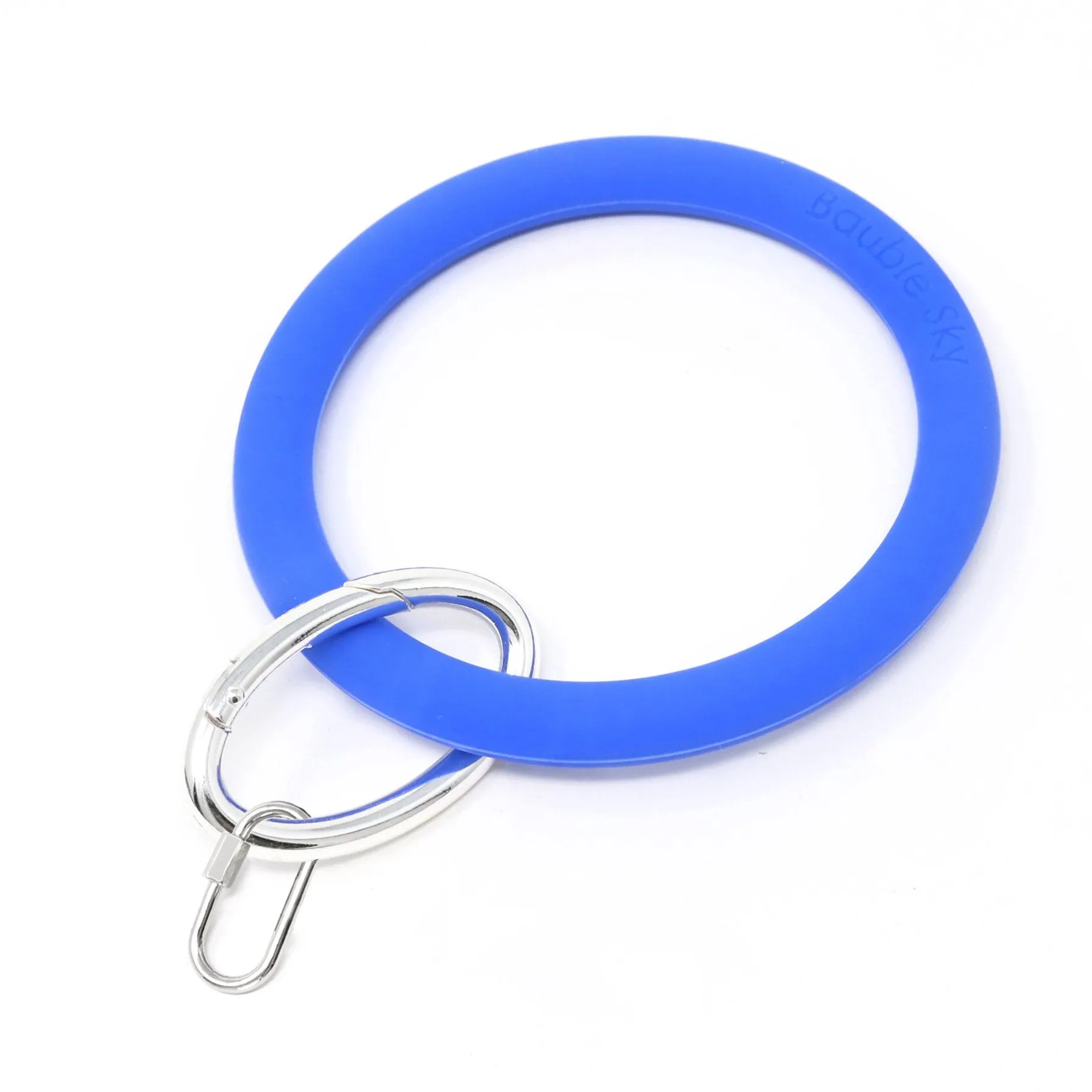 Silicone Keyring Bracelet with Carabiner Lock