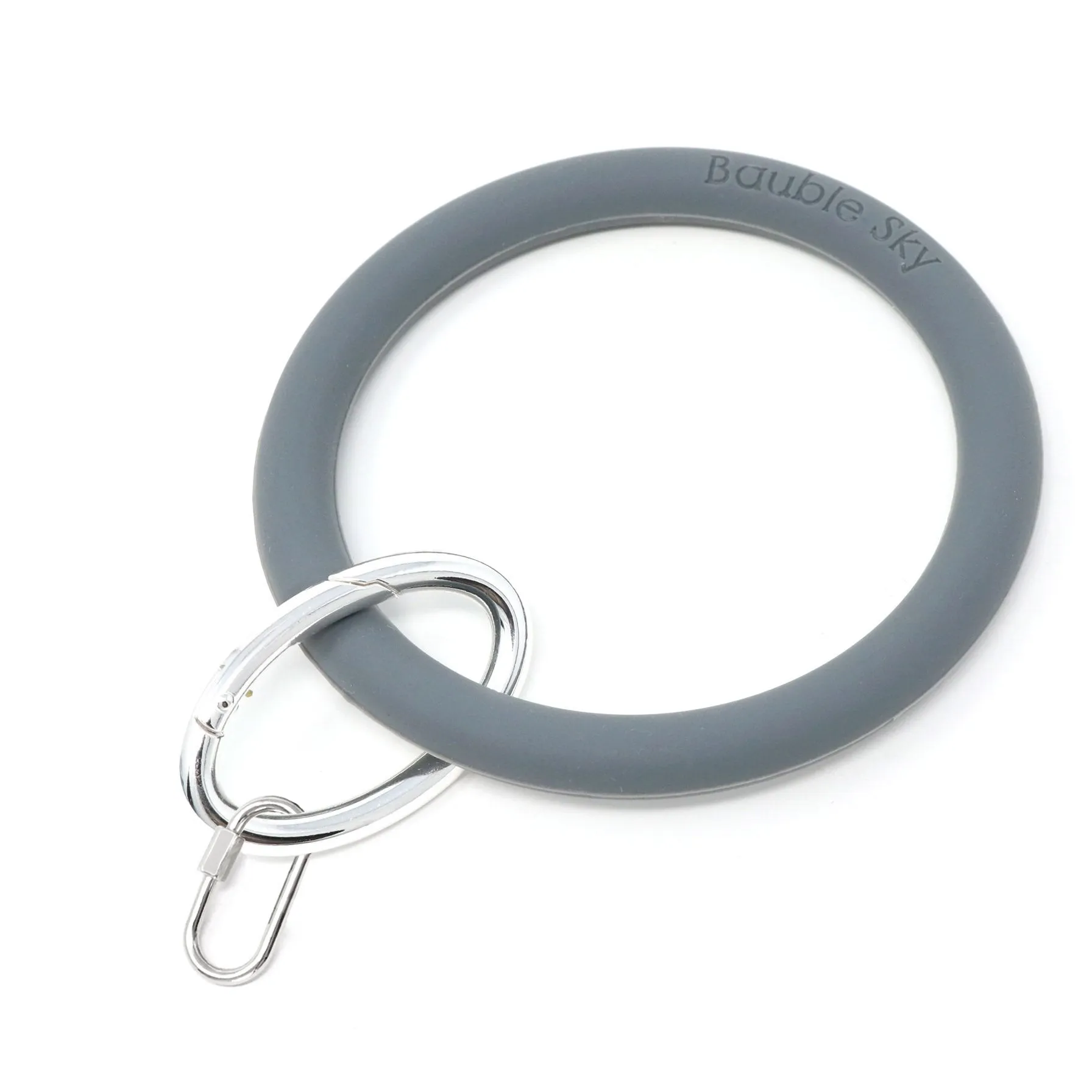 Silicone Keyring Bracelet with Carabiner Lock