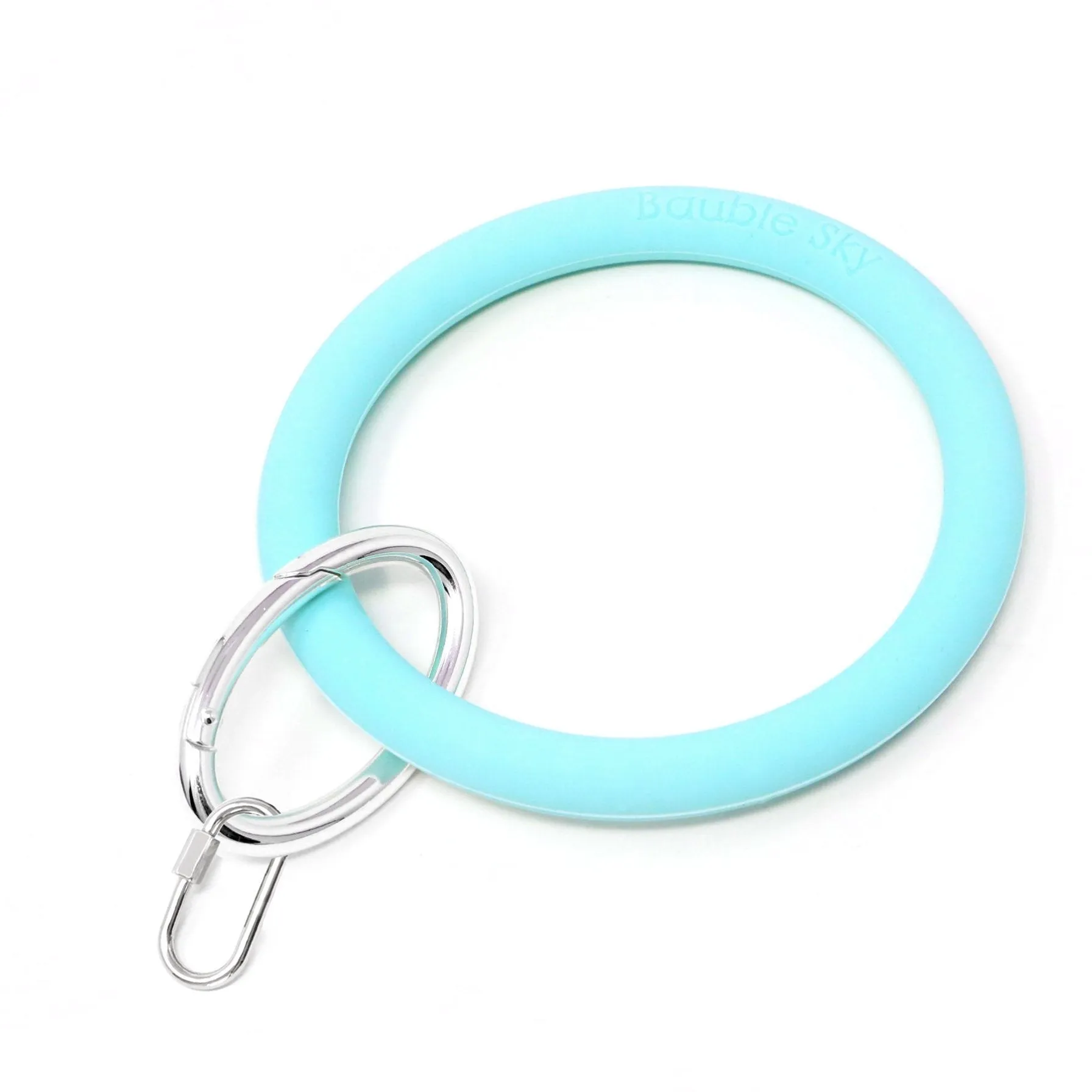 Silicone Keyring Bracelet with Carabiner Lock