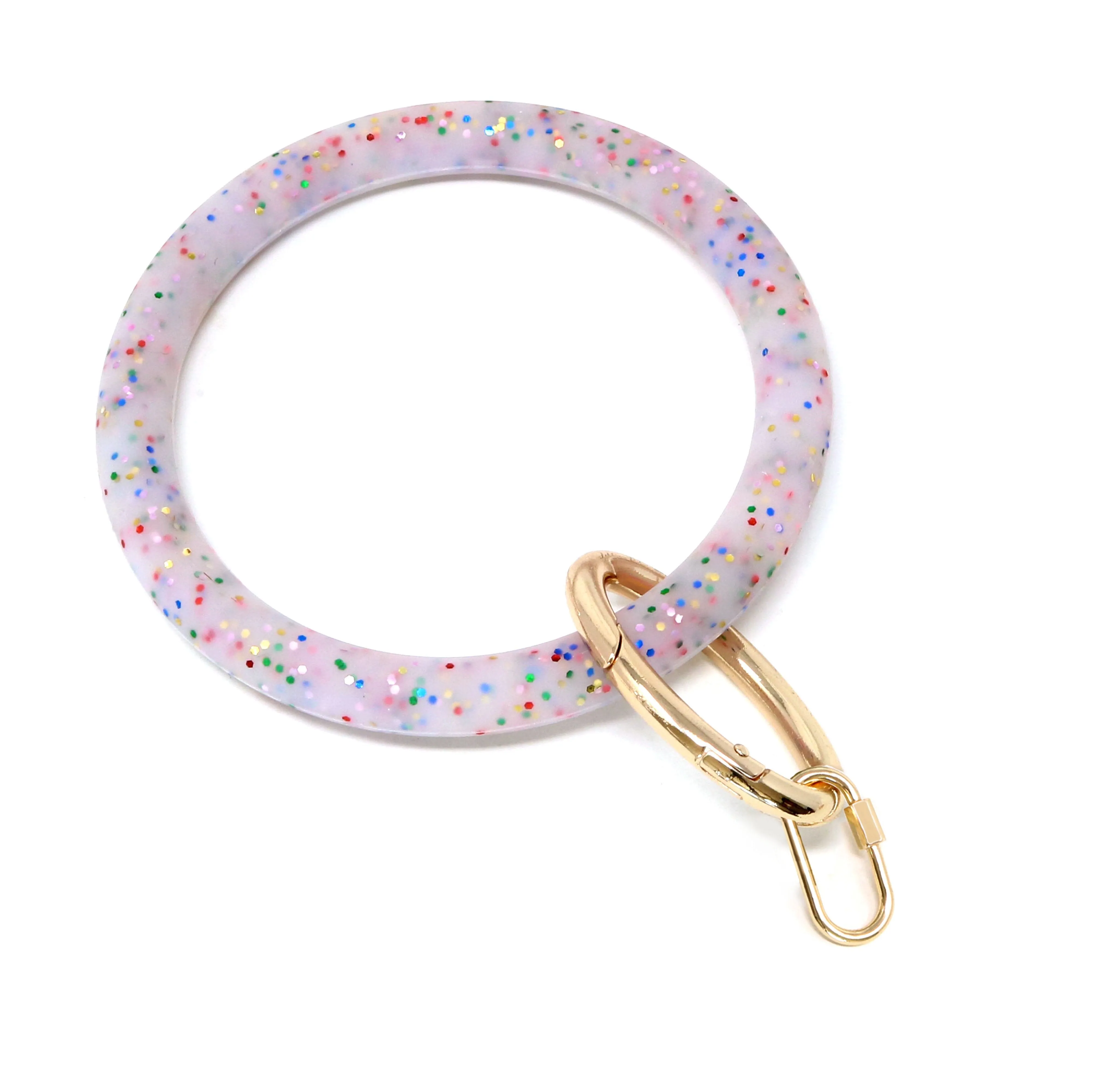 Silicone Keyring Bracelet with Carabiner Lock