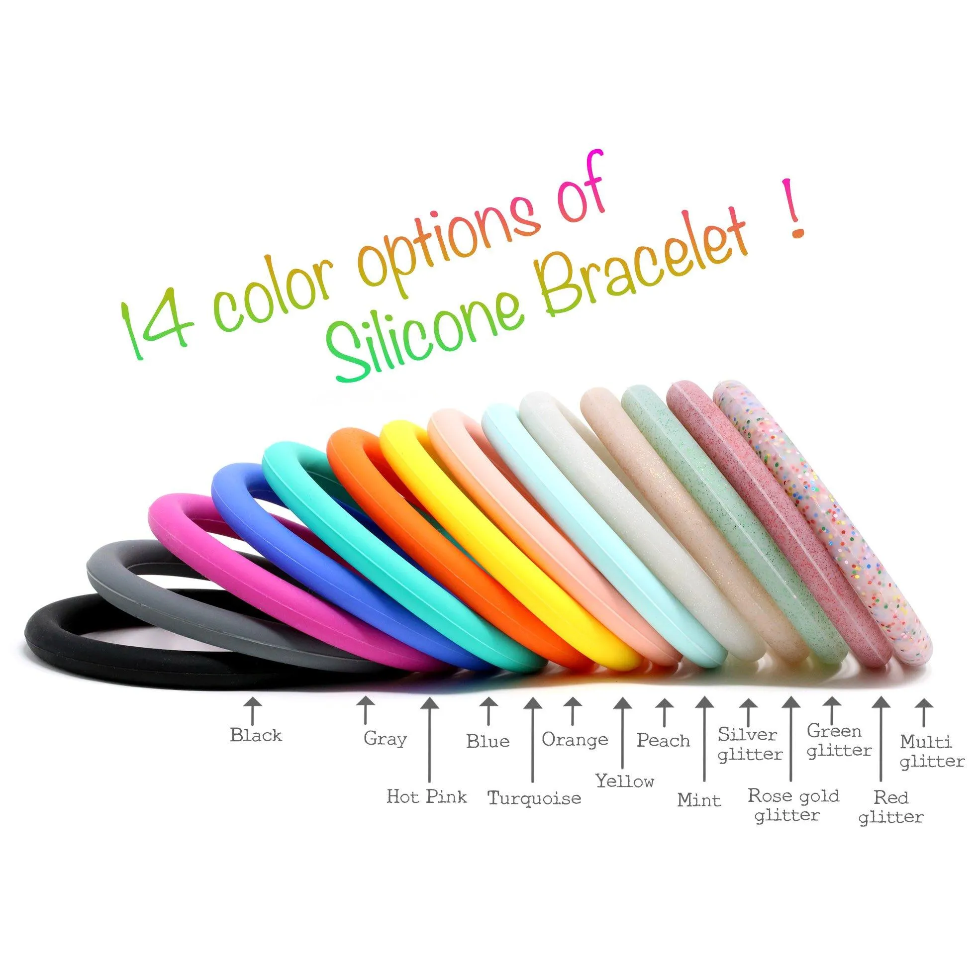 Silicone Keyring Bracelet with Carabiner Lock