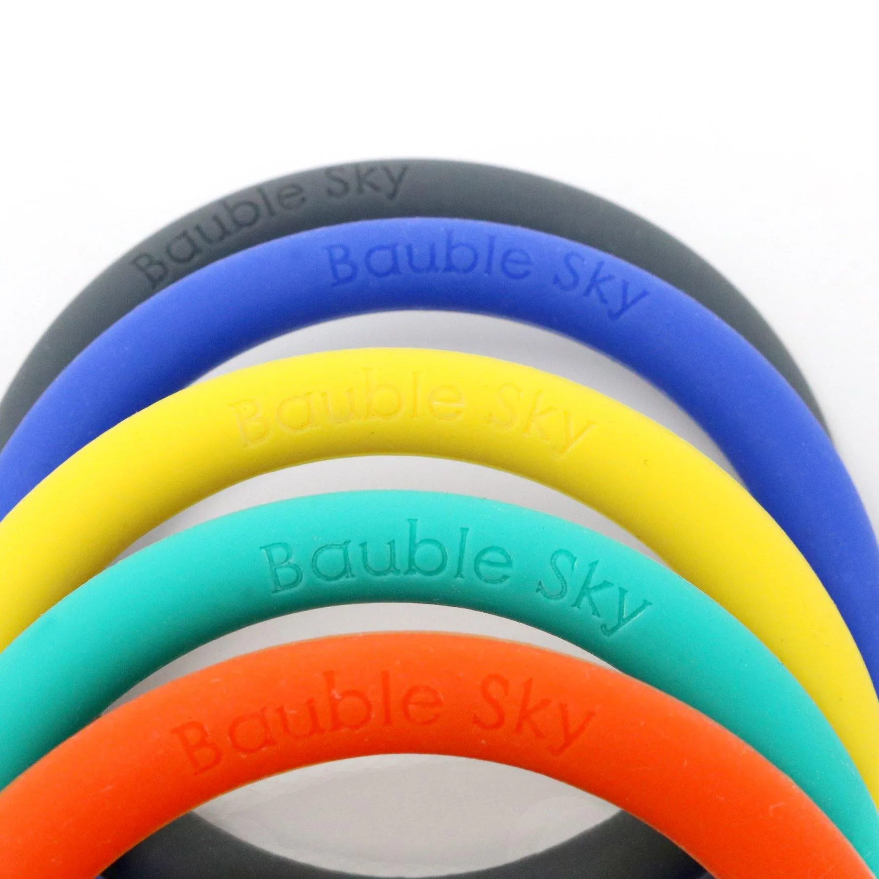 Silicone Keyring Bracelet with Carabiner Lock