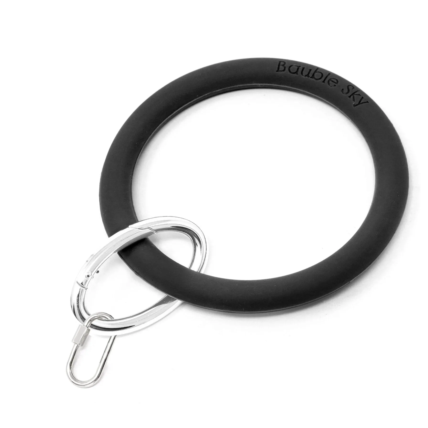 Silicone Keyring Bracelet with Carabiner Lock