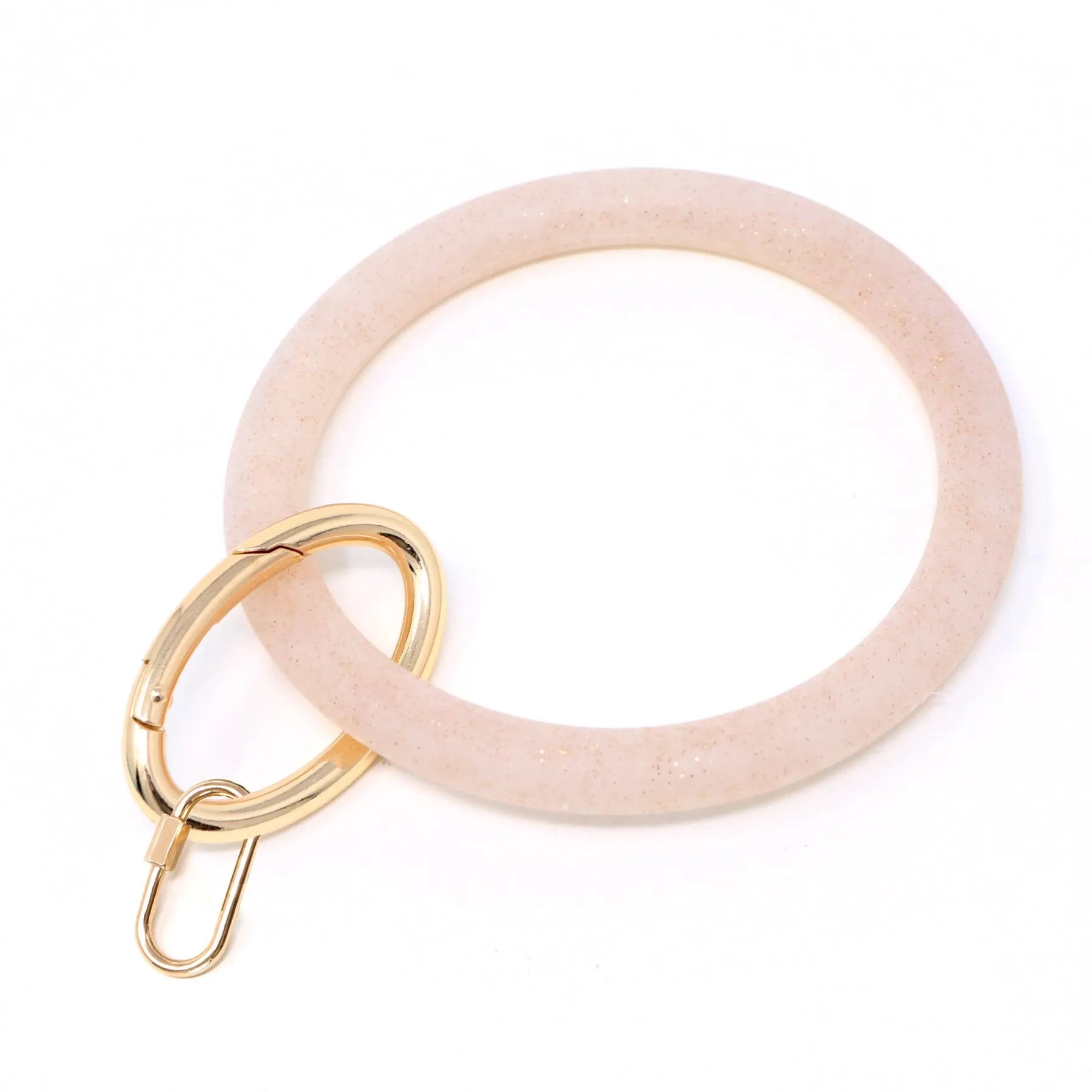Silicone Keyring Bracelet with Carabiner Lock