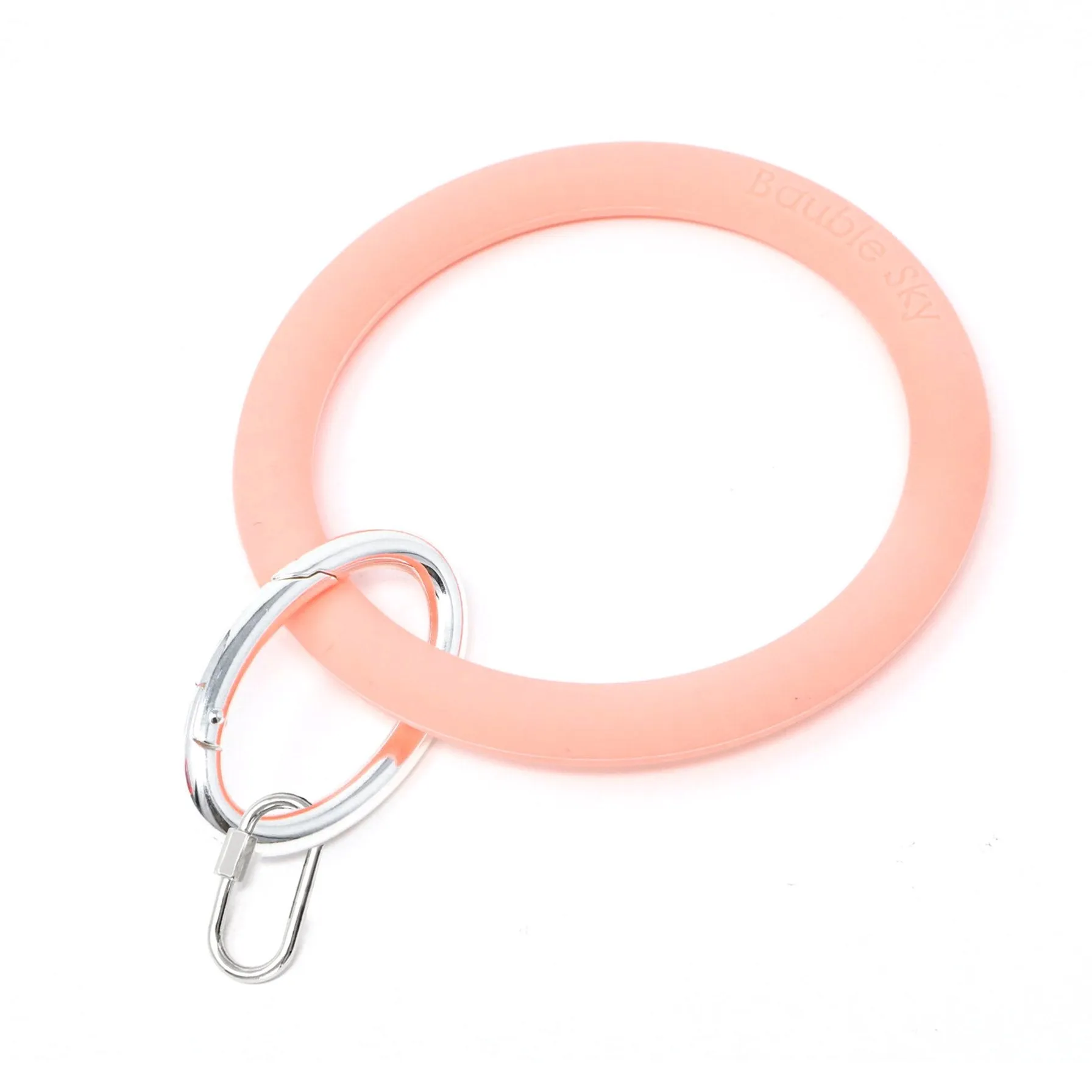 Silicone Keyring Bracelet with Carabiner Lock