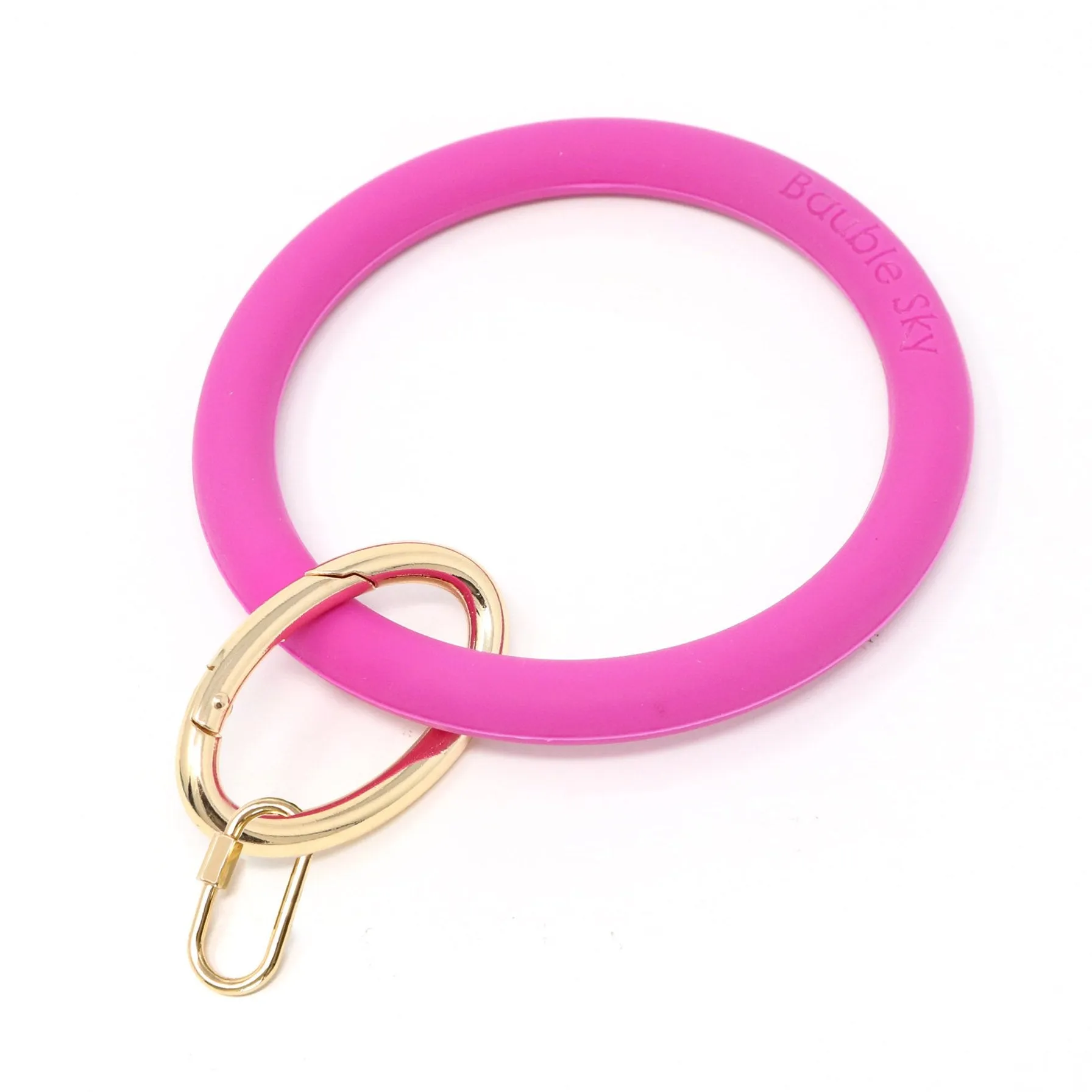 Silicone Keyring Bracelet with Carabiner Lock