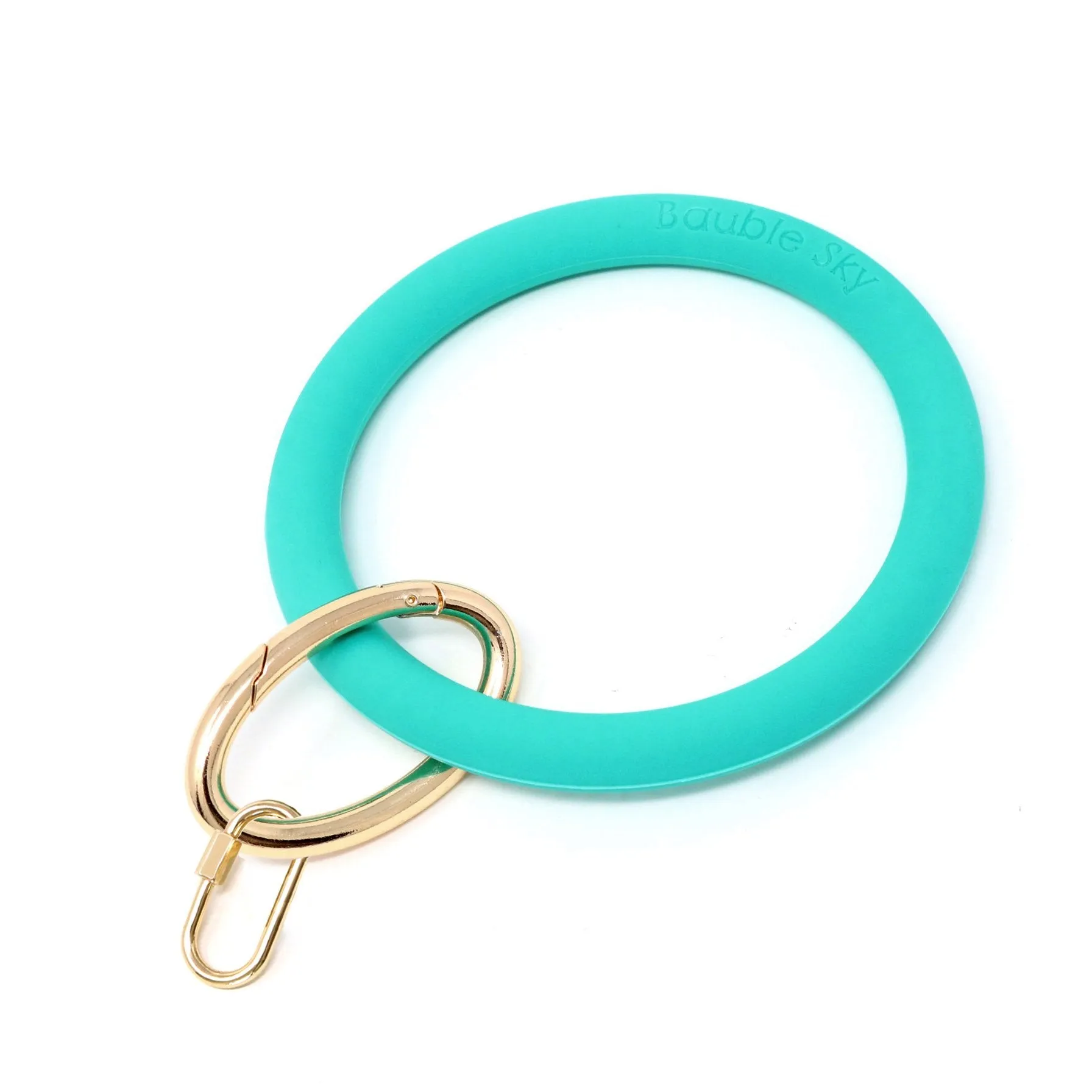 Silicone Keyring Bracelet with Carabiner Lock