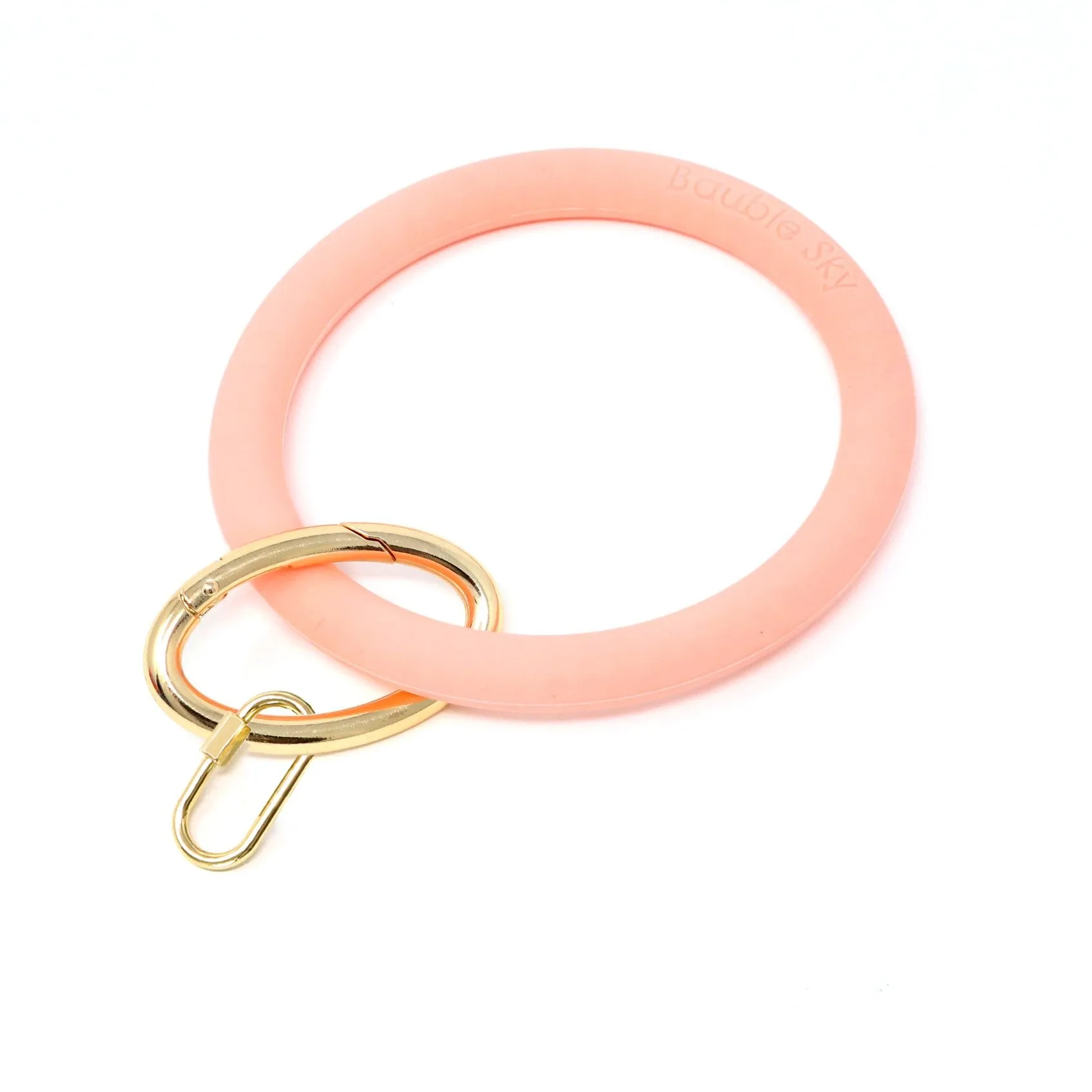 Silicone Keyring Bracelet with Carabiner Lock