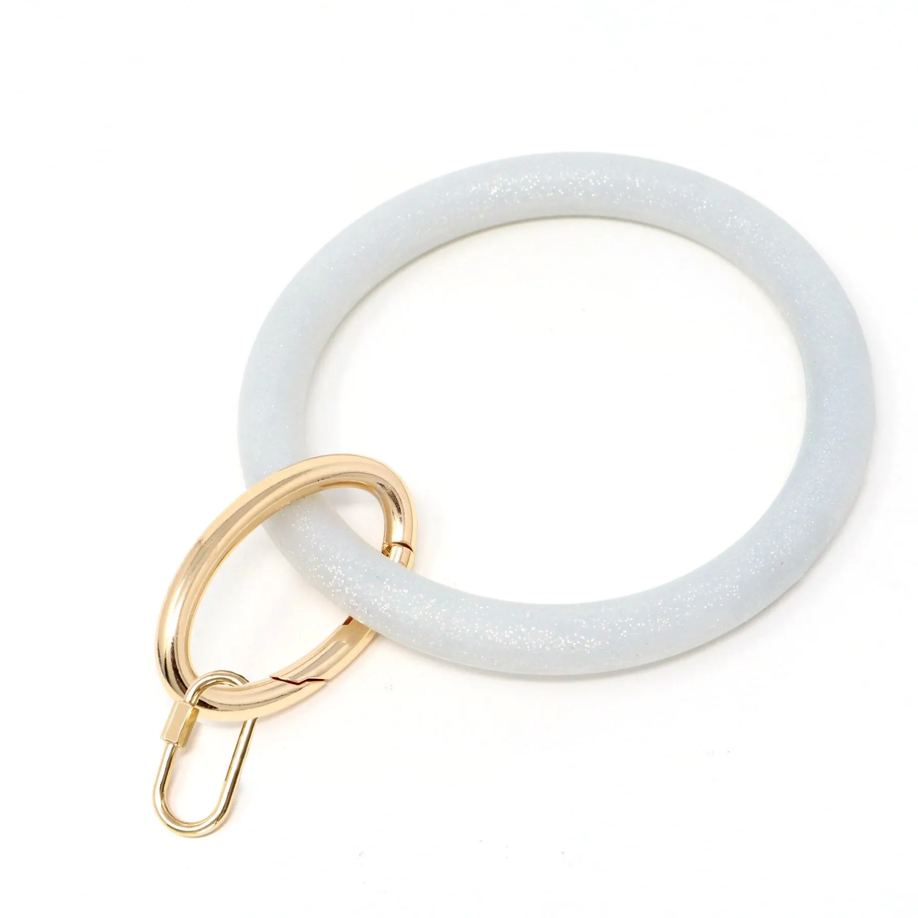 Silicone Keyring Bracelet with Carabiner Lock