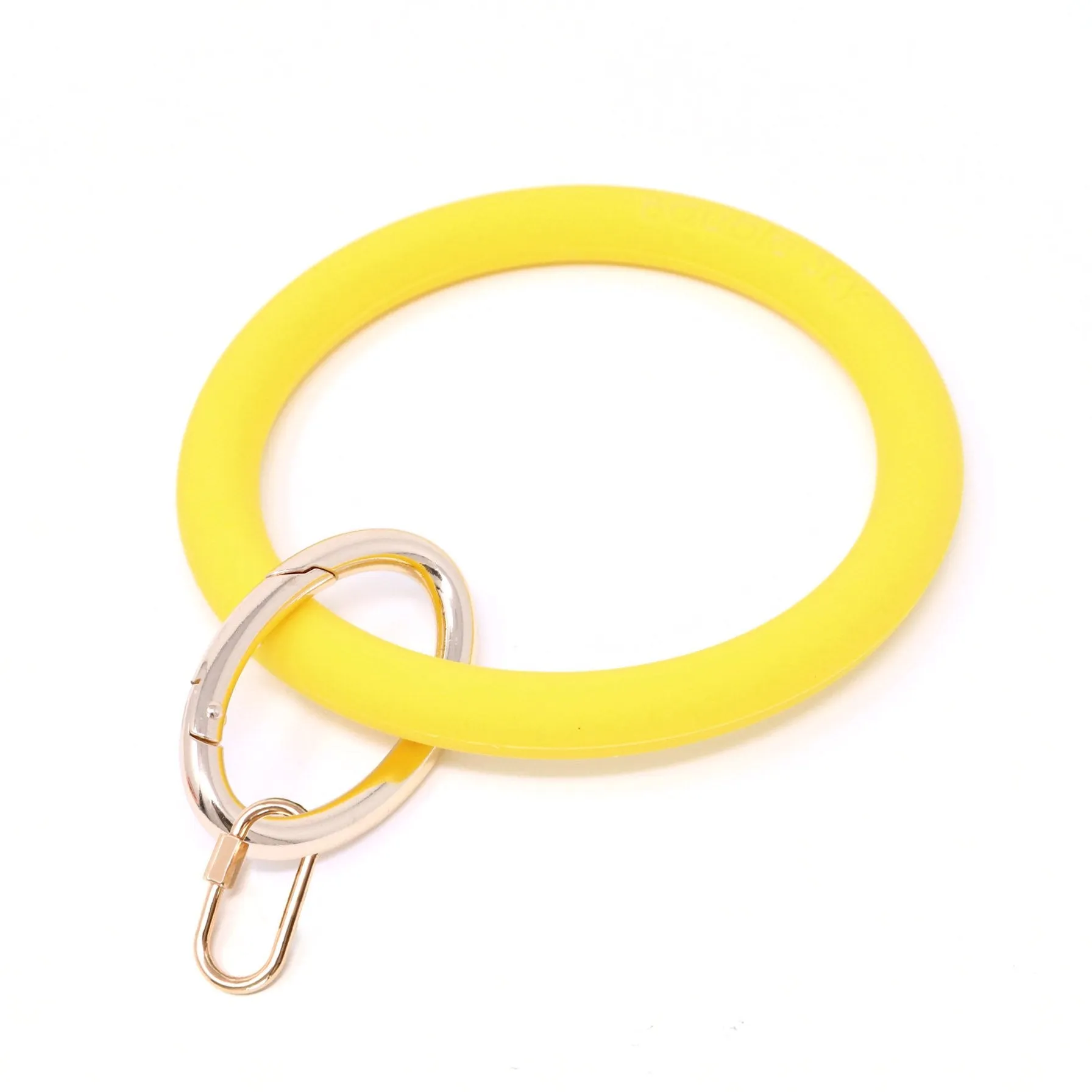 Silicone Keyring Bracelet with Carabiner Lock