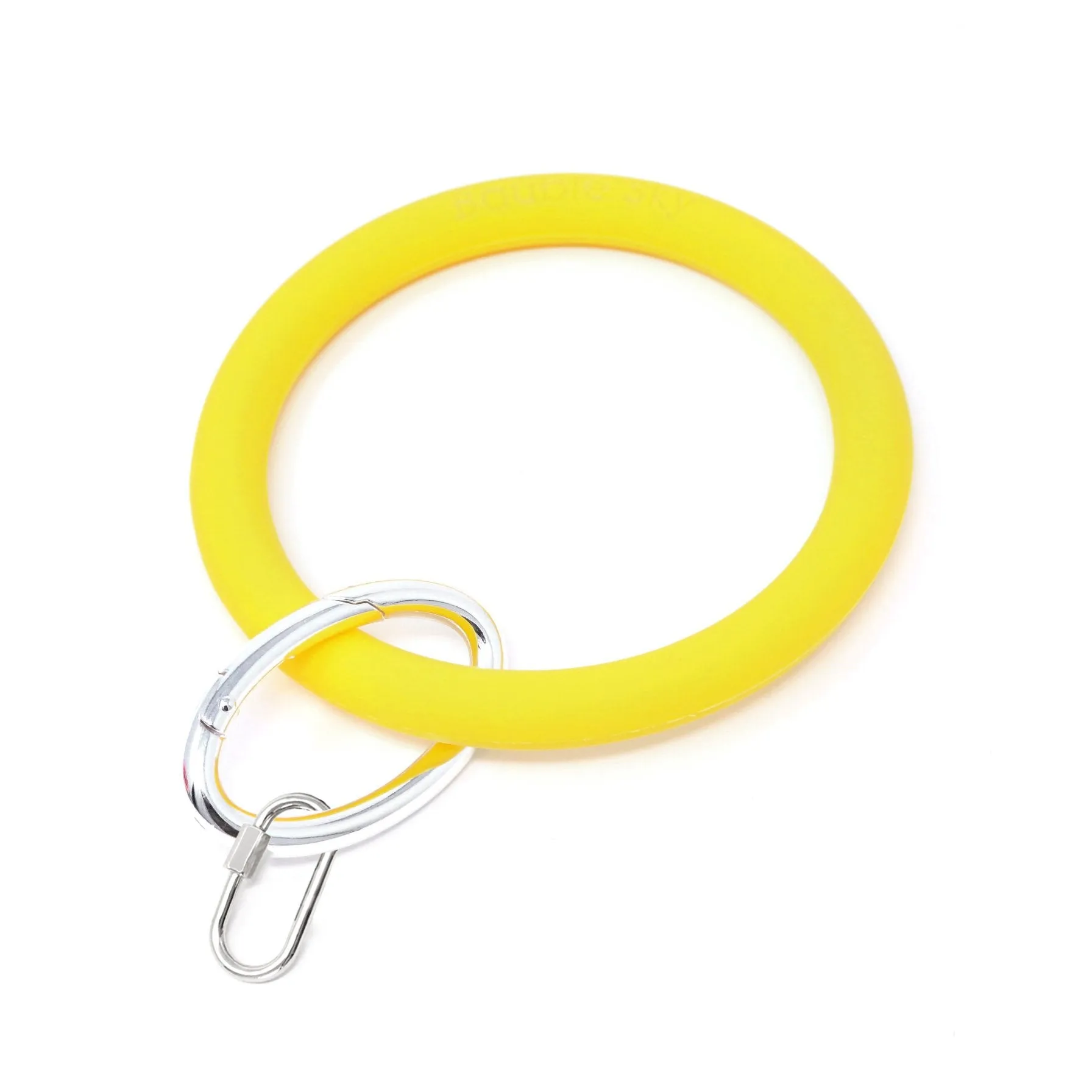 Silicone Keyring Bracelet with Carabiner Lock