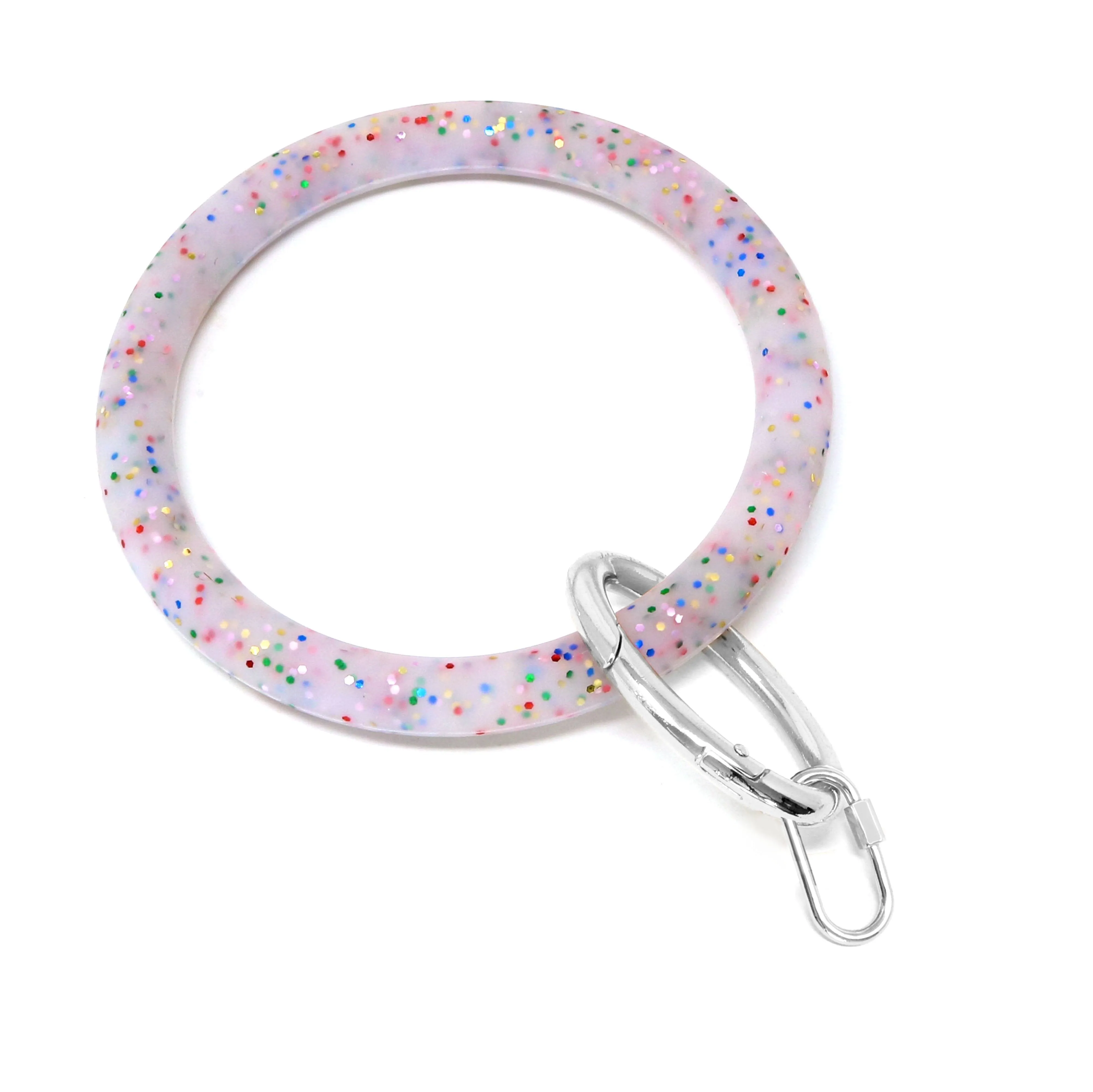 Silicone Keyring Bracelet with Carabiner Lock