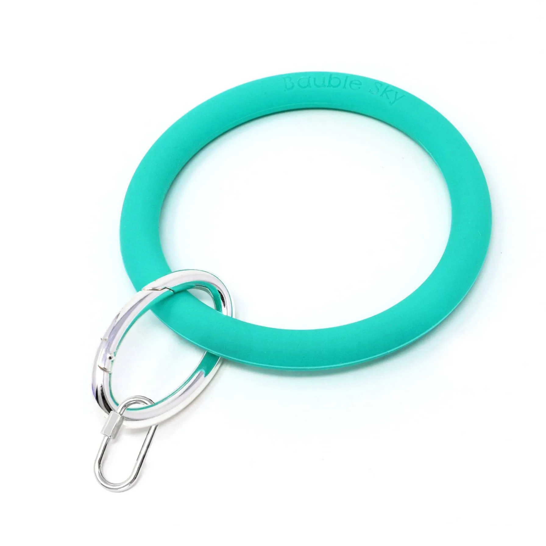 Silicone Keyring Bracelet with Carabiner Lock