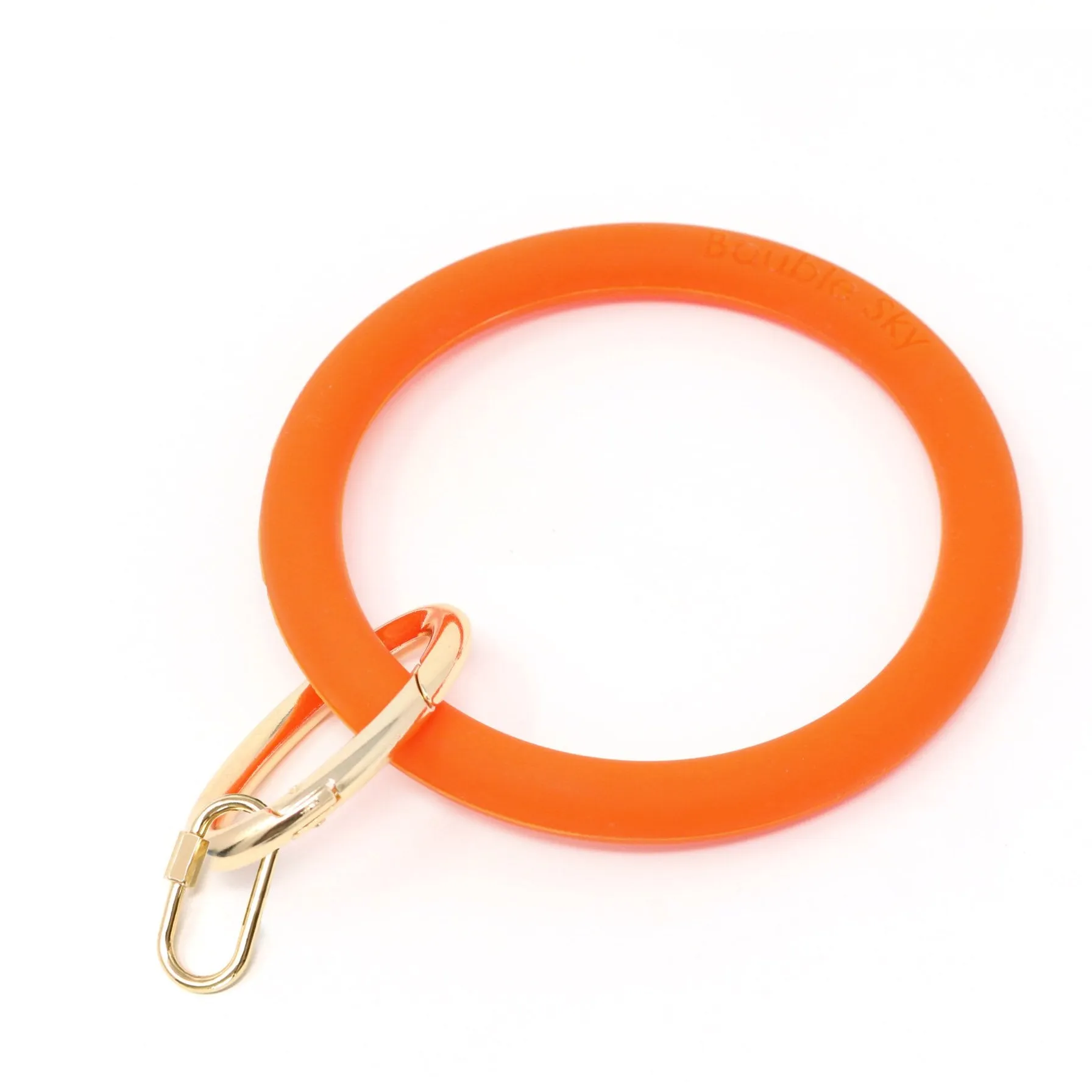 Silicone Keyring Bracelet with Carabiner Lock