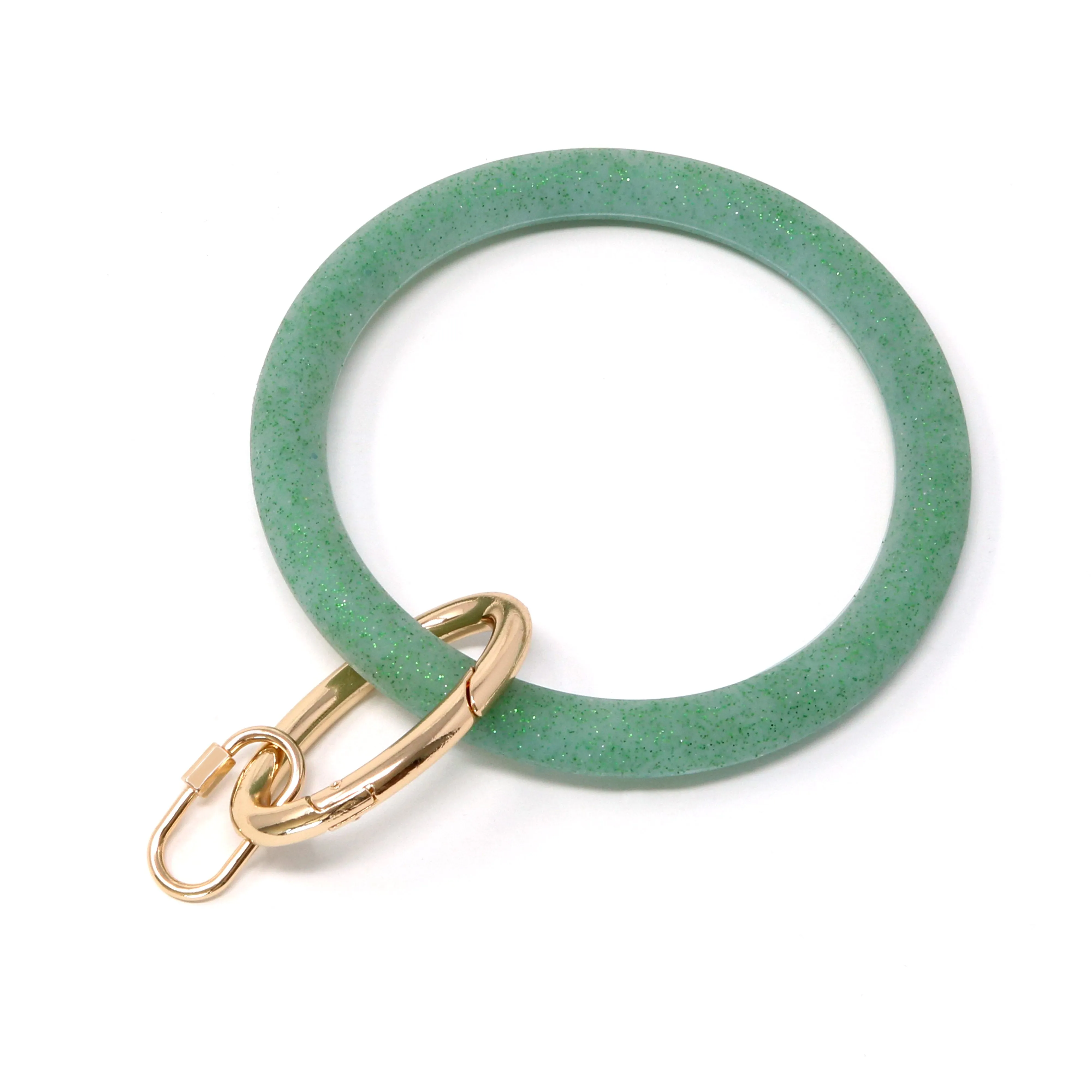 Silicone Keyring Bracelet with Carabiner Lock