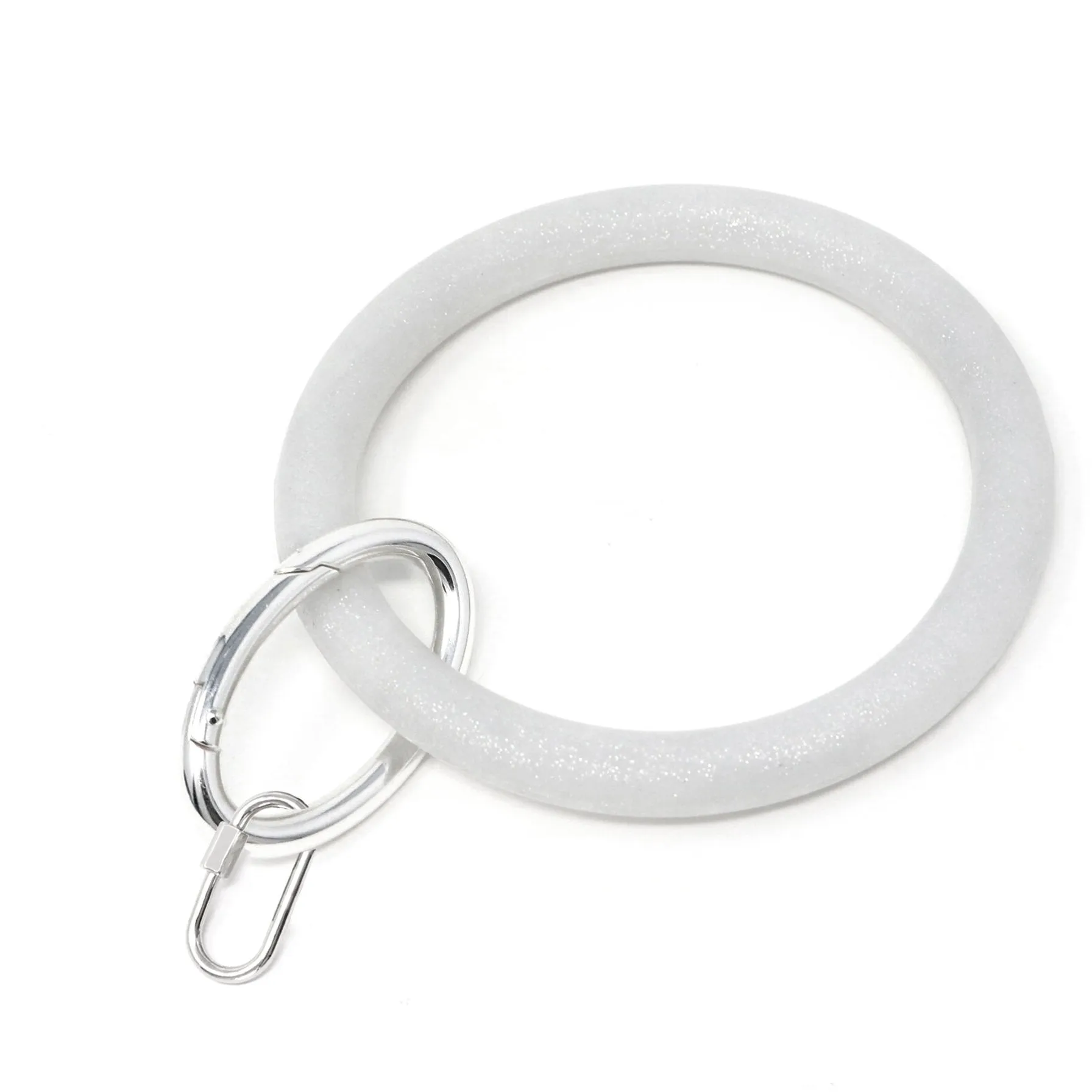 Silicone Keyring Bracelet with Carabiner Lock