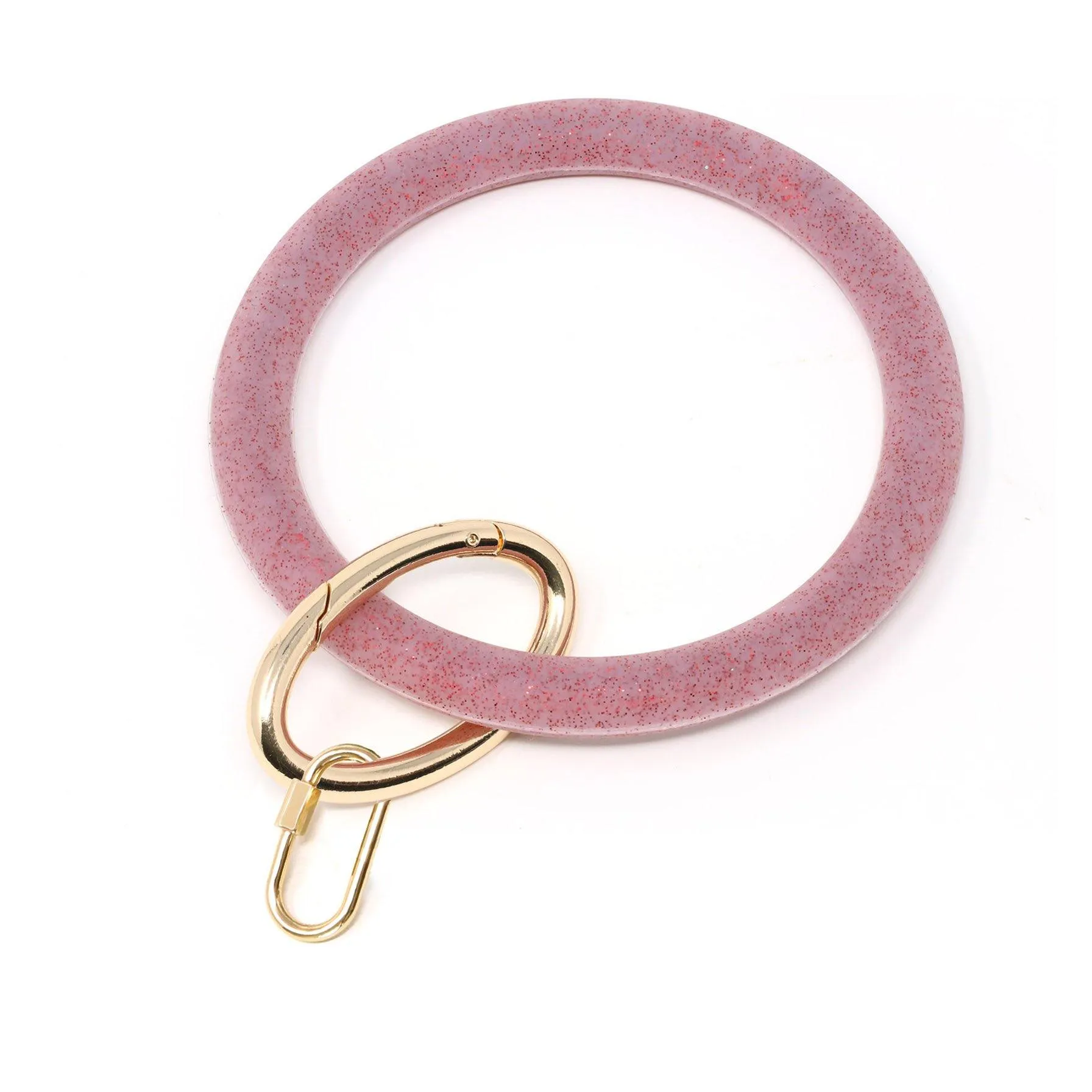 Silicone Keyring Bracelet with Carabiner Lock