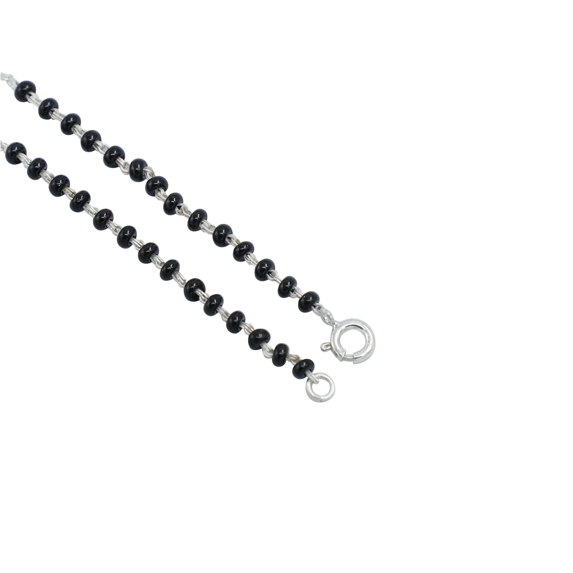 Silver 92.5 Pink Zircon Dangling Mangalsutra