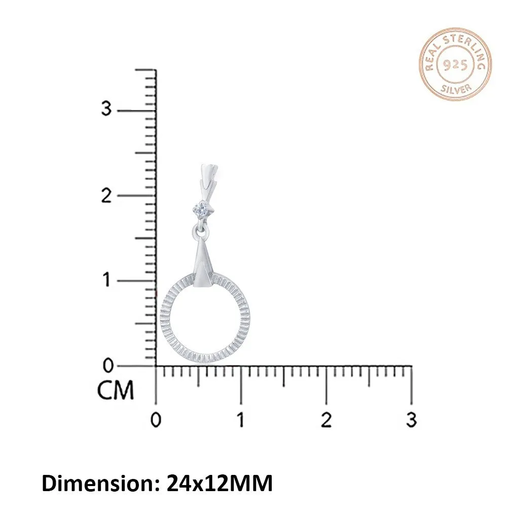 Silver Shiny Circle Drop Earrings