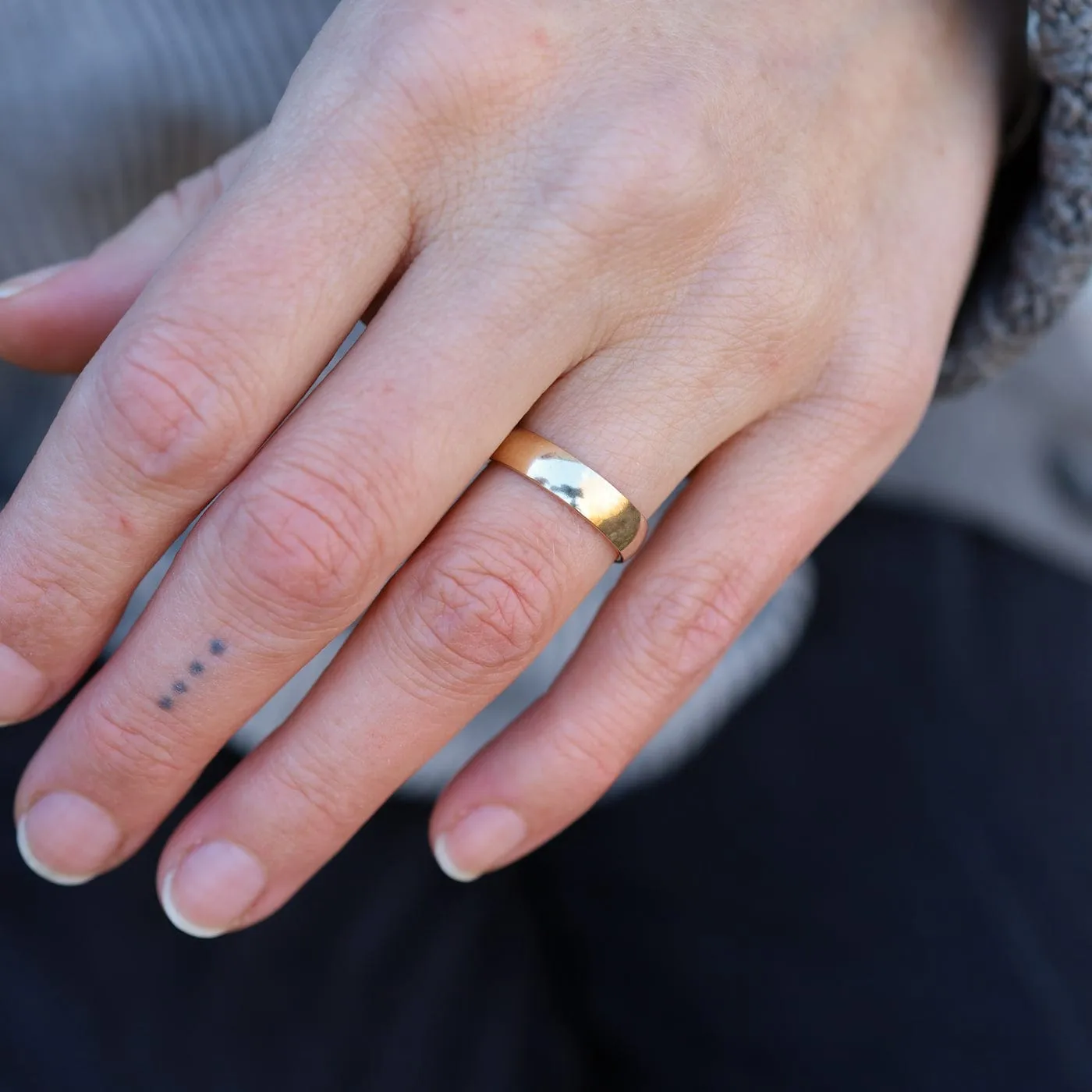 Simple 4.5mm Half Round Band - Gold Filled