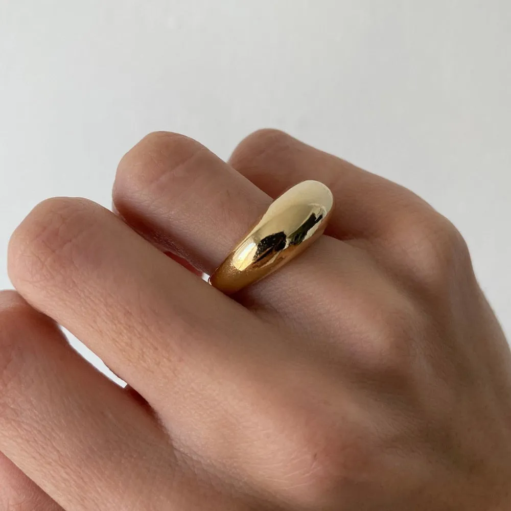 Simple Water Resistant Stainless Steel Rings