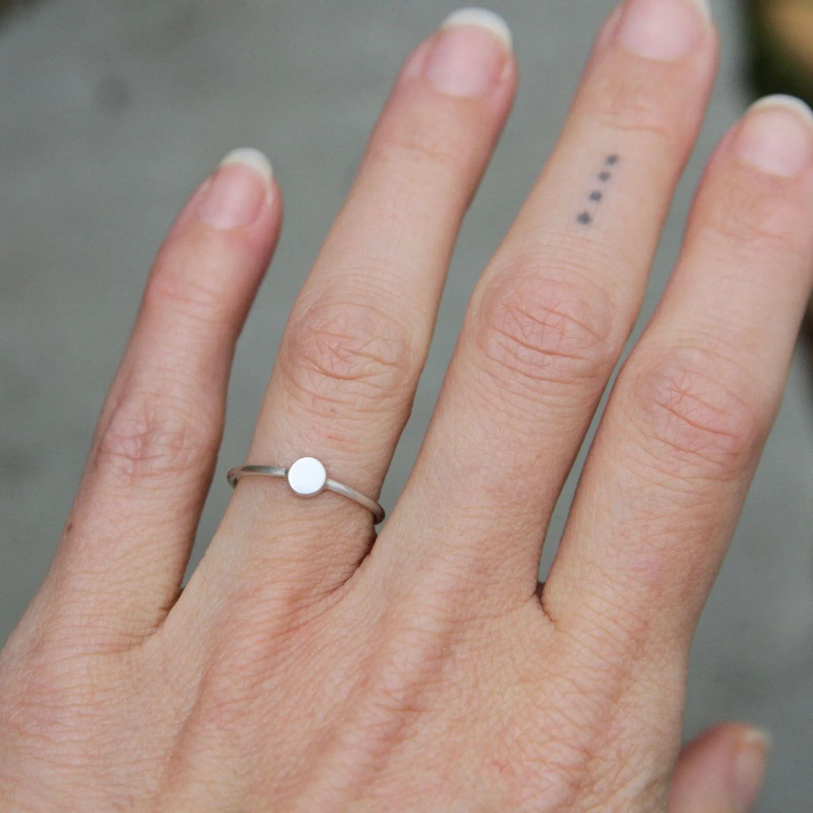Sterling Silver Little Disc Ring