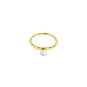Tennille Pearl Ring Sterling Silver - Gold