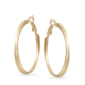 THREE CIRCLE GOLD HOOP EARRINGS #20780E-2GLD (HF12)