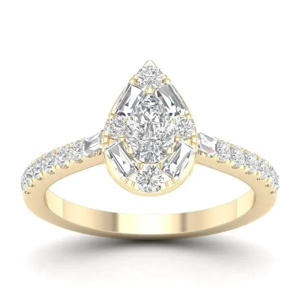 Timeless Glamour: 14K 0.90CT D-Ladies Rings