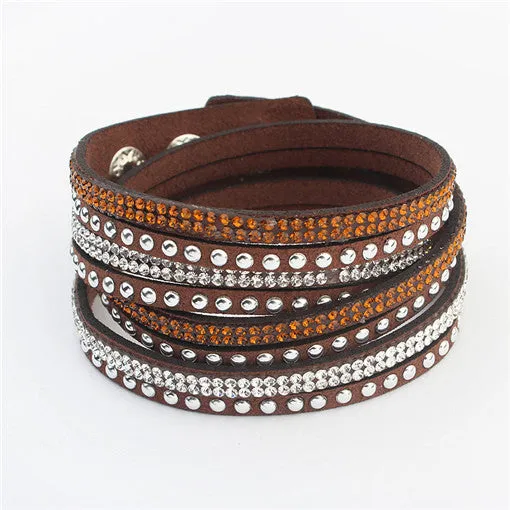 Unisex Multilayer Leather Bracelet Christmas Gift Charm Bracelets Vintage Jewelry For Women Pulsera