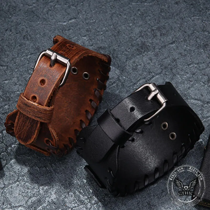 Viking Tree of Life Alloy Leather Bracelet