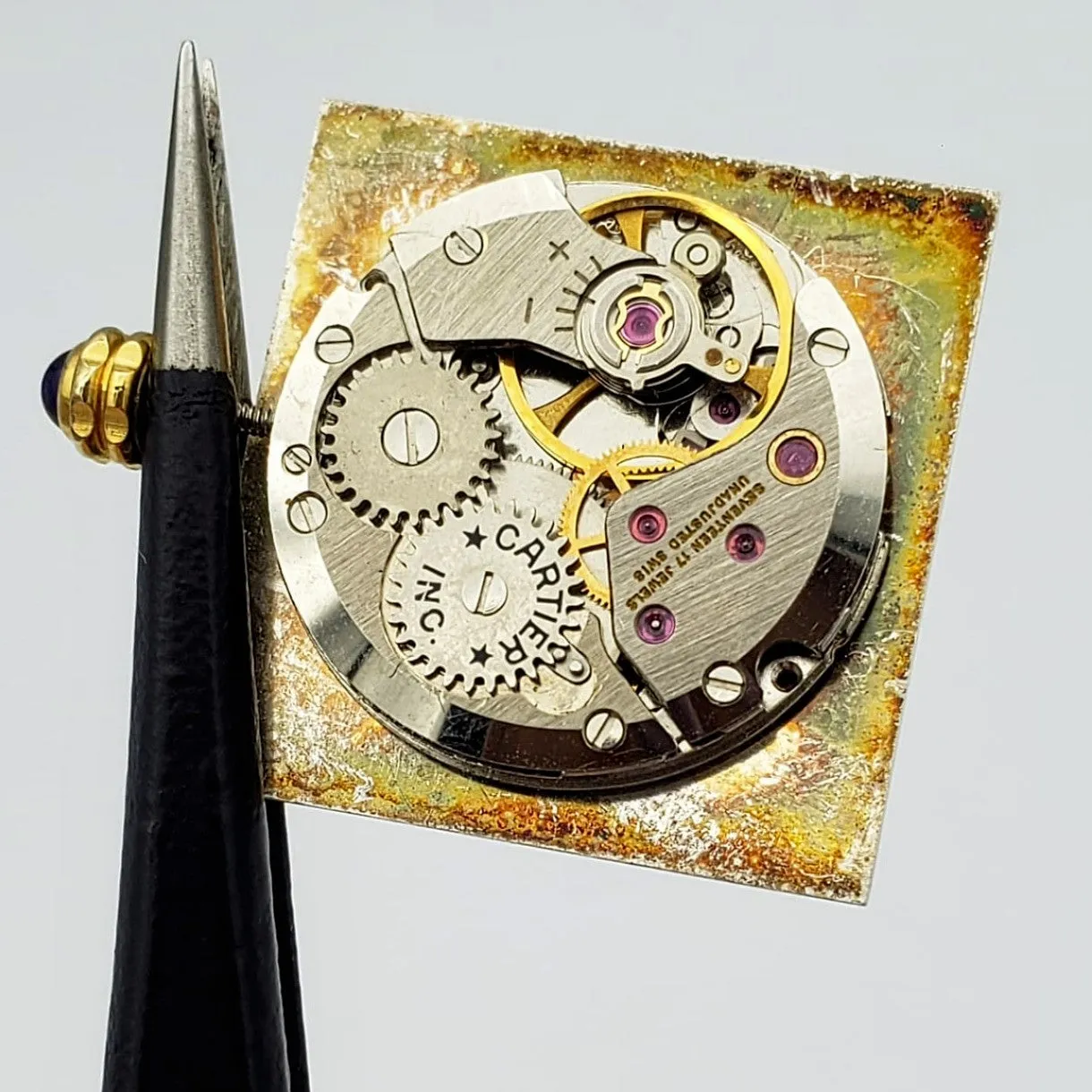 Vintage CARTIER Tank Wristwatch Swiss Caliber ETA 2512 17 Jewels White Dial Watch Great Condition